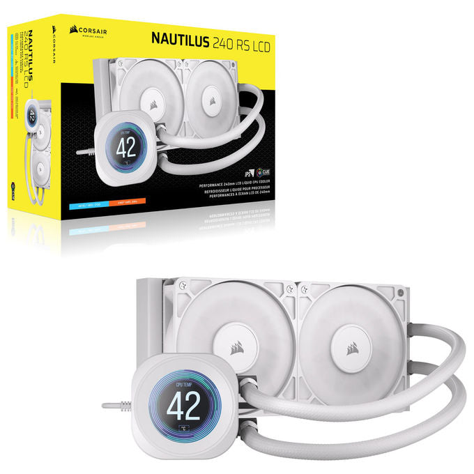 Corsair Nautilus 240 RS LCD Raffreddatore a Liquido Bianco
