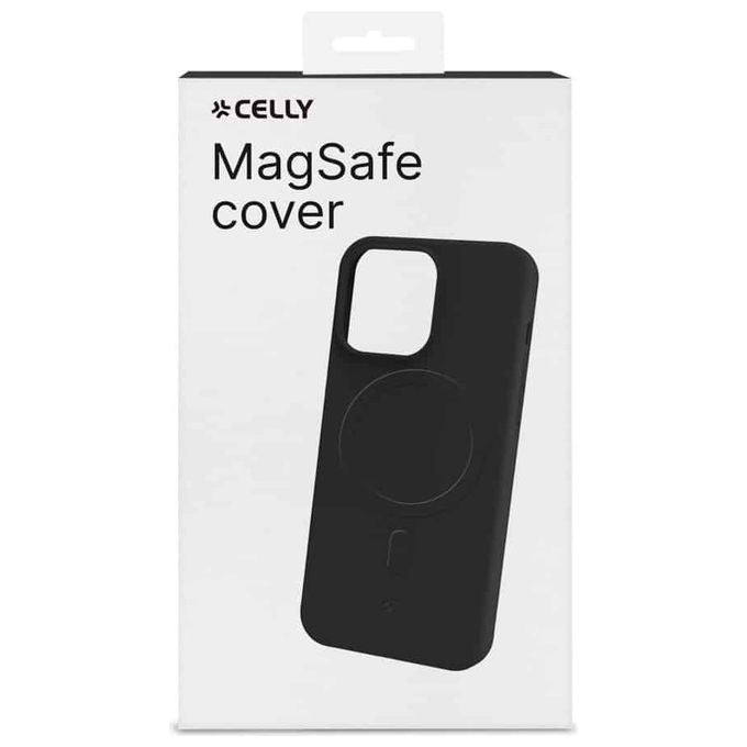 Celly Cromomag Cover Magnetica Tpu Nera per Apple iPhone 15 Pro Max