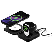 Cygnett MagTravel Qi2.0 Caricatore Wireless 2-in-1 per Smartphone e Orologi - Nero