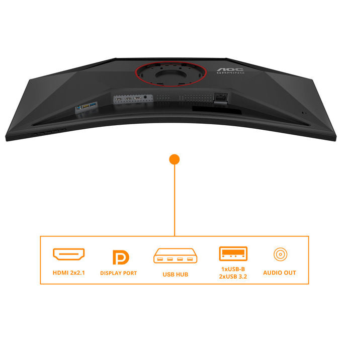 AOC CU34G4Z Monitor Gaming Curvo 34'' WQHD 3440x1440 240Hz 1ms Fast VA HDR400 AMD FreeSync Premium colore Nero