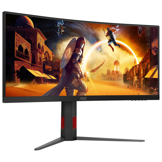 AOC CU34G4Z Monitor Gaming Curvo 34'' WQHD 3440x1440 240Hz 1ms Fast VA HDR400 AMD FreeSync Premium colore Nero