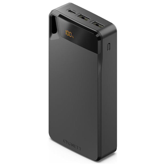 Cygnett CY4751PBCHE ChargeUp Boost Power Bank 20000 mAh 15W 3 Porte USB Litio Display colore Nero