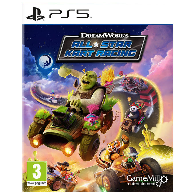 GameMill Entertainment 5060968301446 Dreamworks All-Star Kart Racing Gioco PS5 Corse Kart Multiplayer PEGI 3