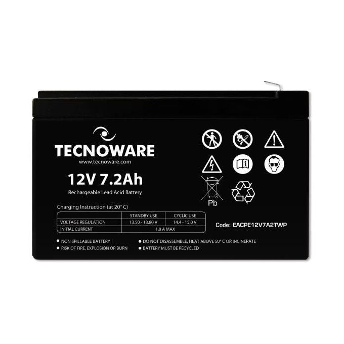 Tecnoware Batteria 12V 7.2Ah Faston 6.3mm