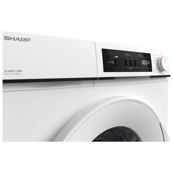 Sharp ES NFA7121WD Lavatrice Carica Frontale 7 Kg Bianco 1200 rpm Classe Energetica D Libera Installazione