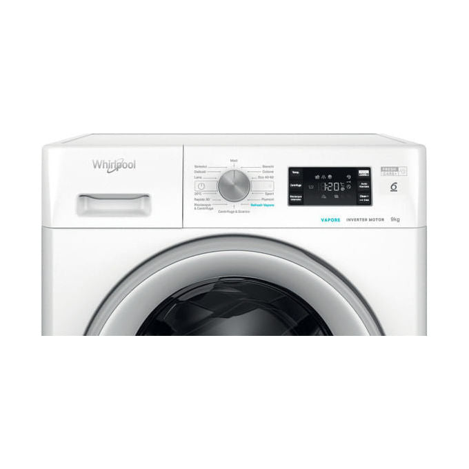 Whirlpool FFB 9269 SV IT Lavatrice 9 Kg 1200 Giri Min Classe A 6° SENSO FreshCare Vapore (85x60x63 cm) colore Bianco