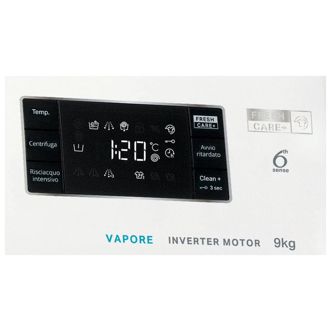 Whirlpool FFB 9269 SV IT Lavatrice 9 Kg 1200 Giri Min Classe A 6° SENSO FreshCare Vapore (85x60x63 cm) colore Bianco
