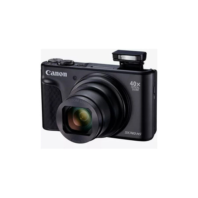 Canon SX740 HS LITE PowerShot Fotocamera Compatta 20.3 MP Zoom Ottico 40x Video 4K DIGIC 8 Wi-Fi Bluetooth colore Nero