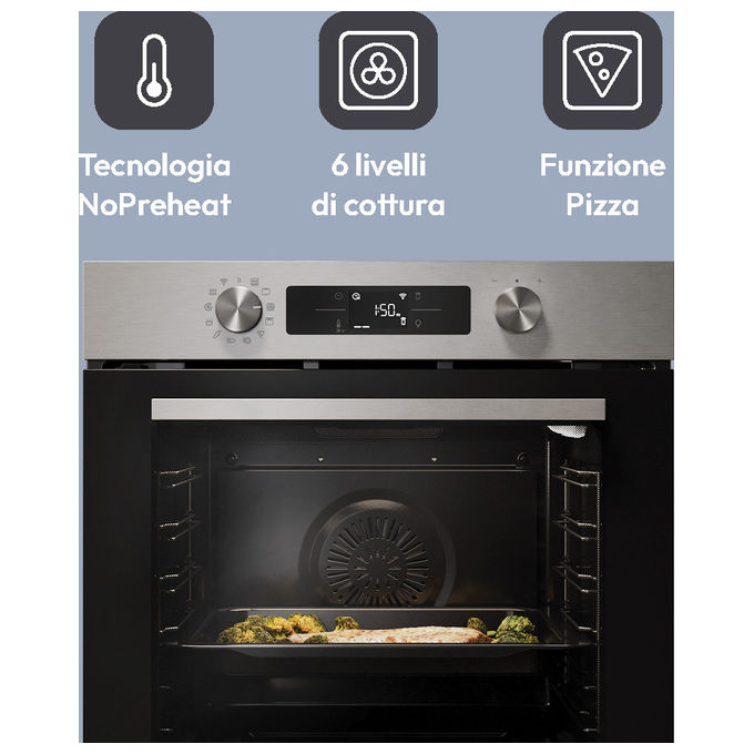 Candy CA6 N5B3EHTX1 Forno Elettrico Multifunzione Inox 78L