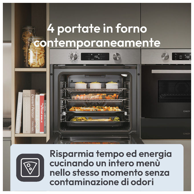 Candy CA6 N5B3EHTX1 Forno Elettrico Multifunzione Inox 78L