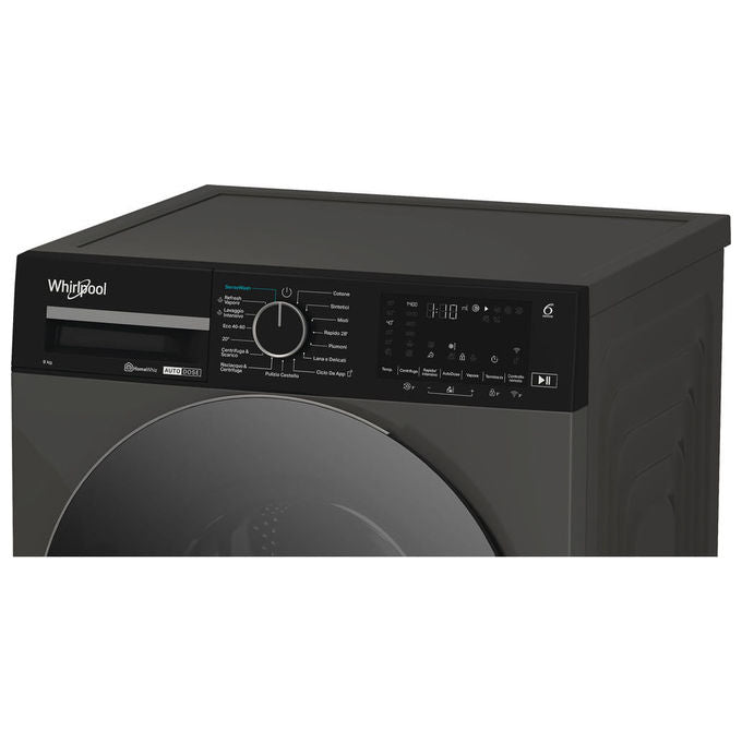 Whirlpool Lavatrice 9 Kg WiFi A-50% Inverter Grigio WPM 911G ADS IT