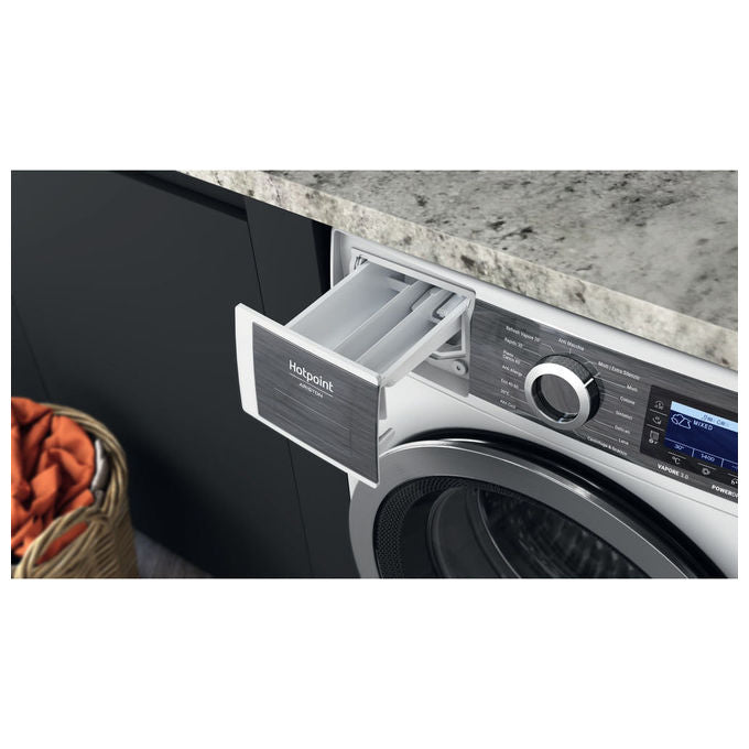 Hotpoint H6 08 GPOWER IT Lavatrice Carica Frontale 10 Kg 1400 rpm Classe A Inverter Vapore Anti-allergy (85x59x64 cm) colore Bianco