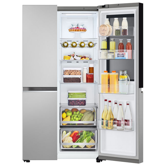 LG GSVV80PYLL InstaView Frigorifero Americano Side-by-Side 655 L 179 cm Classe E 36 dB Total No Frost Wi-Fi Touch colore Argento