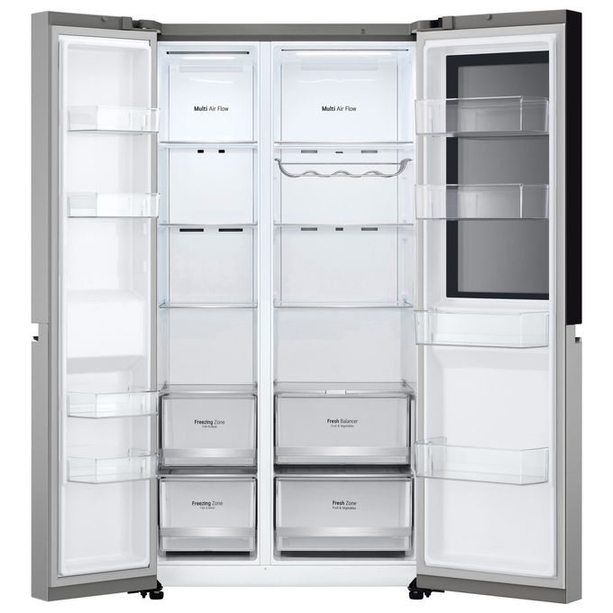 LG GSVV80PYLL InstaView Frigorifero Americano Side-by-Side 655 L 179 cm Classe E 36 dB Total No Frost Wi-Fi Touch colore Argento