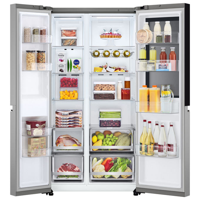 LG GSVV80PYLL InstaView Frigorifero Americano Side-by-Side 655 L 179 cm Classe E 36 dB Total No Frost Wi-Fi Touch colore Argento