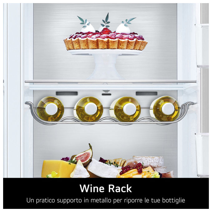 LG GSVV80PYLL InstaView Frigorifero Americano Side-by-Side 655 L 179 cm Classe E 36 dB Total No Frost Wi-Fi Touch colore Argento