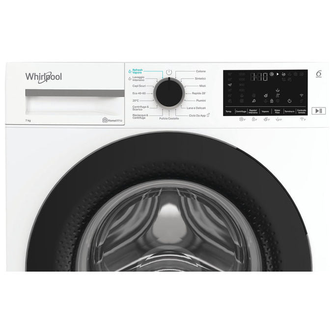 Whirlpool WAM762WBIT Lavatrice Carica Frontale 7 Kg 1200 rpm Classe A Motore Inverter WiFi Vapore (85x60x50 cm) colore Bianco