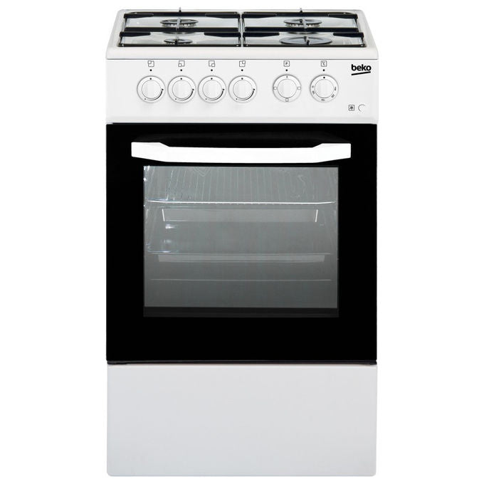 Beko CSS42014FW Cucina a Gas 4 Fuochi Forno Elettrico Statico 54 L Grill Classe A (85x50x50 cm) colore Bianco