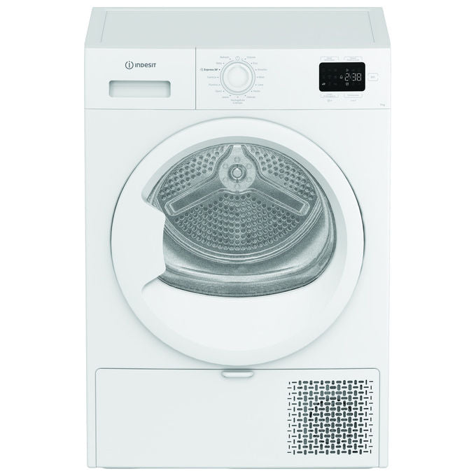 Indesit C YD 94D WW IT Asciugatrice Pompa di Calore 9 Kg Classe C 63 dB QuickDry Display Digitale (84,6x59,8x67,2 cm) colore Bianco