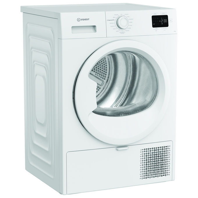 Indesit C YD 94D WW IT Asciugatrice Pompa di Calore 9 Kg Classe C 63 dB QuickDry Display Digitale (84,6x59,8x67,2 cm) colore Bianco