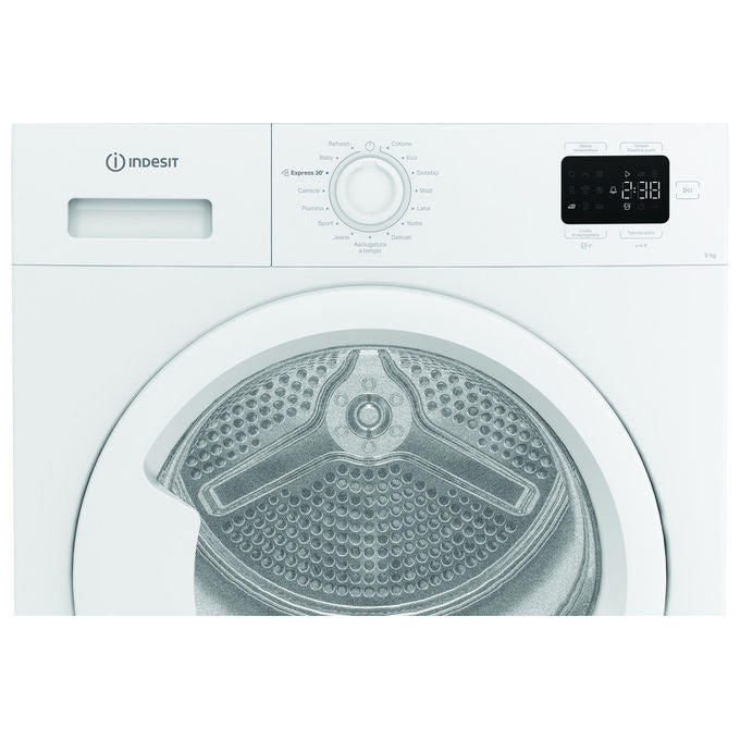 Indesit C YD 94D WW IT Asciugatrice Pompa di Calore 9 Kg Classe C 63 dB QuickDry Display Digitale (84,6x59,8x67,2 cm) colore Bianco