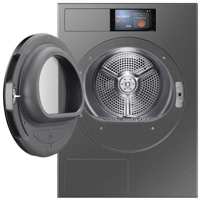 Samsung DV90F09F4SU3 Serie 9 Asciugatrice Pompa di Calore 9 Kg Classe A WiFi OptimalDry AI Energy (85x60x60 cm) colore Grafite