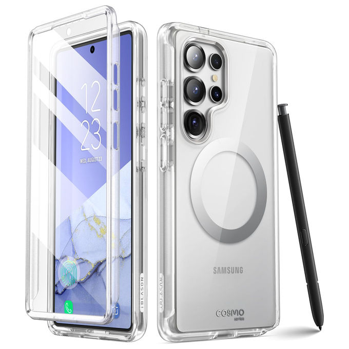 Celly Gelskinmag Custodia Trasparente per Samsung Galaxy S25 Ultra 5G