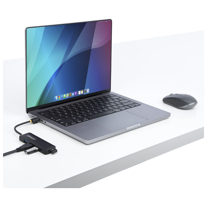 StarTech.com H5C4A-USB-HUB Hub USB-C 4 Porte USB 3.0 5 Gbps Bus Powered PlugandPlay protezione sovracorrente colore Nero