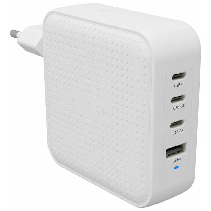 Hyper Caricabatterie USB-C-A 100W Ricarica Rapida per Smartphone Tablet Bianco