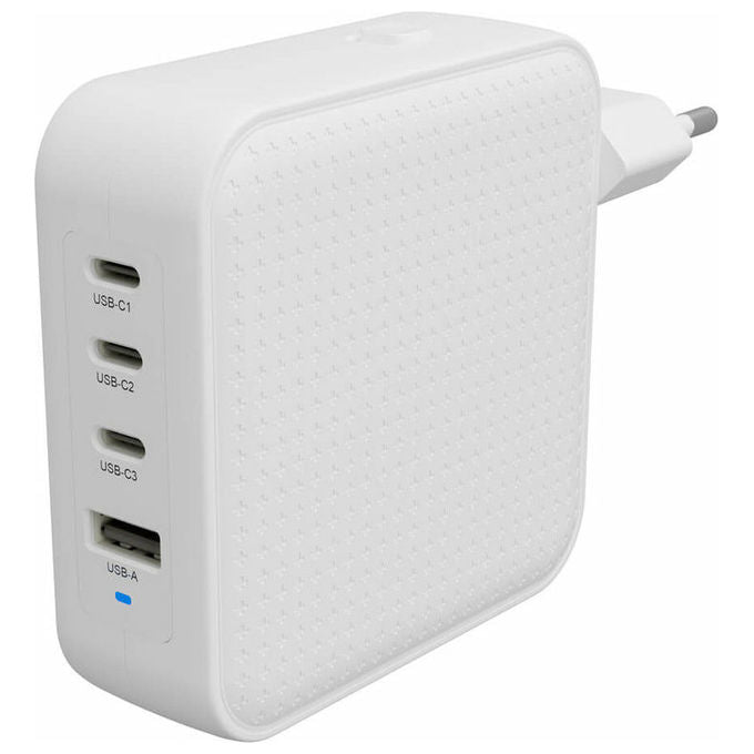 Hyper Caricabatterie USB-C-A 100W Ricarica Rapida per Smartphone Tablet Bianco