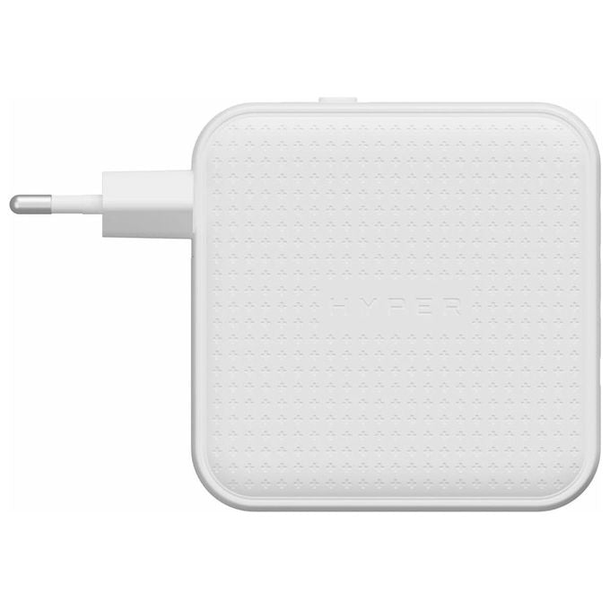 Hyper Caricabatterie USB-C-A 100W Ricarica Rapida per Smartphone Tablet Bianco