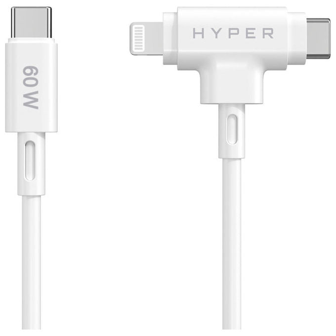 HyperJuice Cavo Usb-C Lightning Ibrido Bianco 1.5m
