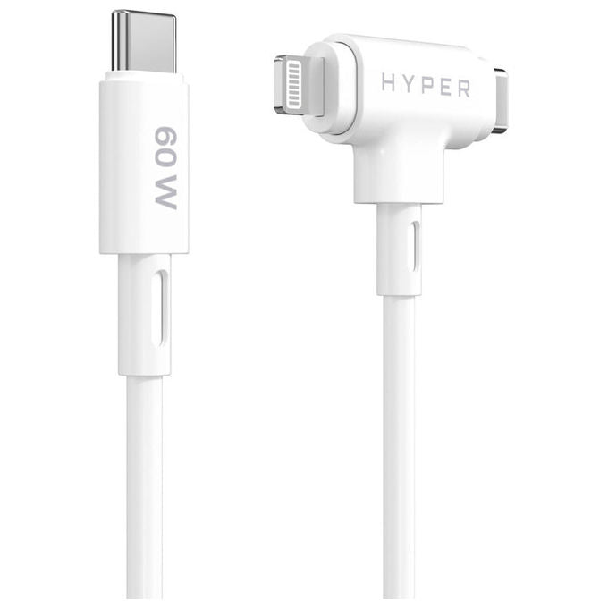 HyperJuice Cavo Usb-C Lightning Ibrido Bianco 1.5m