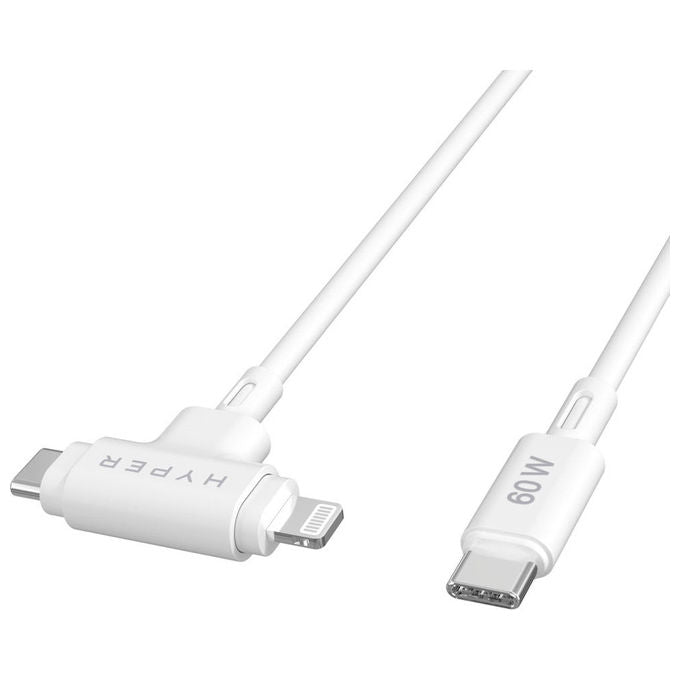 HyperJuice Cavo Usb-C Lightning Ibrido Bianco 1.5m