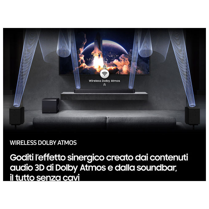 Samsung HW-Q990F-ZF Soundbar 11.1.4 canali 756 W Dolby Atmos Wireless Subwoofer e Altoparlanti Posteriori inclusi colore Nero