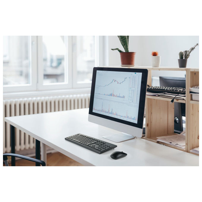 Kensington KM150 EQ Set Scrivania Wireless, Layout Italiano, Nero