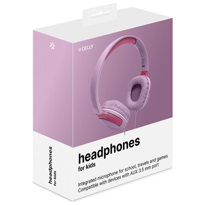 Celly KIDSBEAT2 Cuffie Cablate Rosa per Bambini