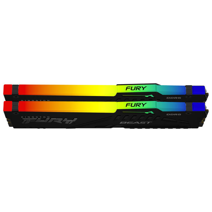 Kingston KF560C30BBEAK2-32 FURY Beast Kit Memoria RAM 32GB 2x16GB DDR5 6000MT-s CL30 288-pin DIMM RGB XMP 3.0 EXPO colore Nero