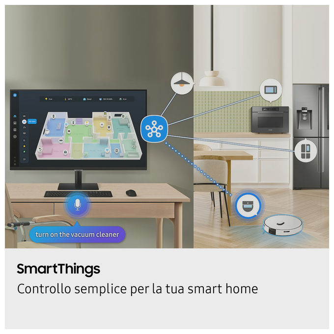 Samsung LS32FM700UUXEN M7 M70F Smart Monitor 32'' 4K UHD VA 60 Hz HDR10 Wi-Fi Bluetooth 5.2 colore Nero