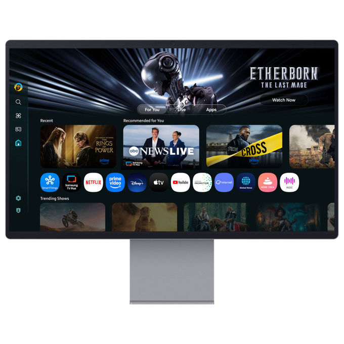 Samsung LS32FM900SUXEN Smart Monitor M9 32'' 4K QD-OLED 165Hz HDR True Black 400 AMD FreeSync Premium Pro colore Argento