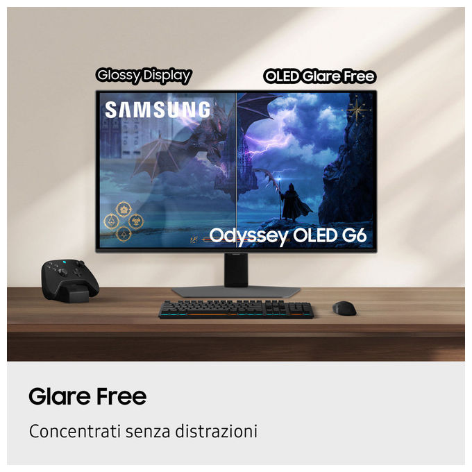 Samsung Monitor Gaming Odyssey OLED G6 G60SF 27 pollici