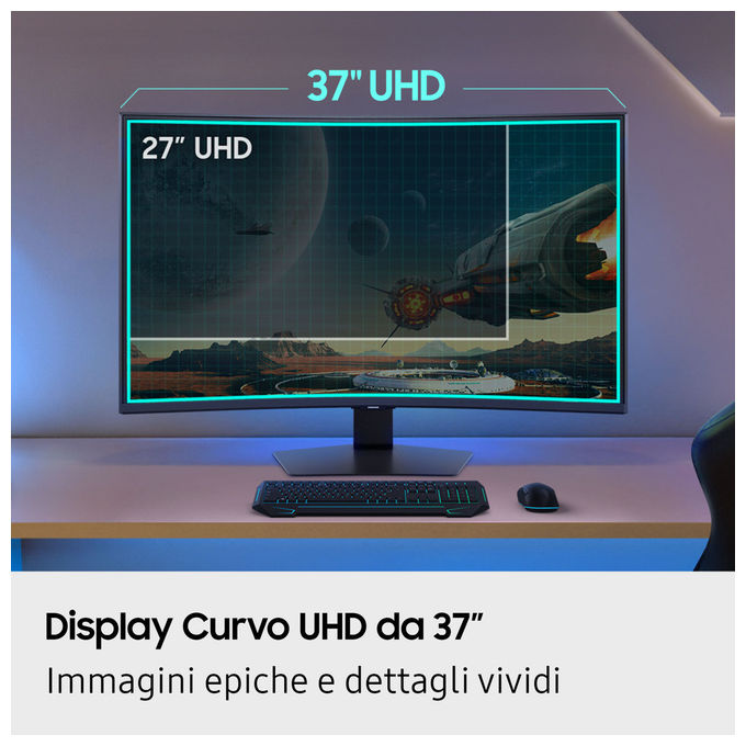 Samsung Monitor Gaming Curvo Odyssey G7 37'' UHD