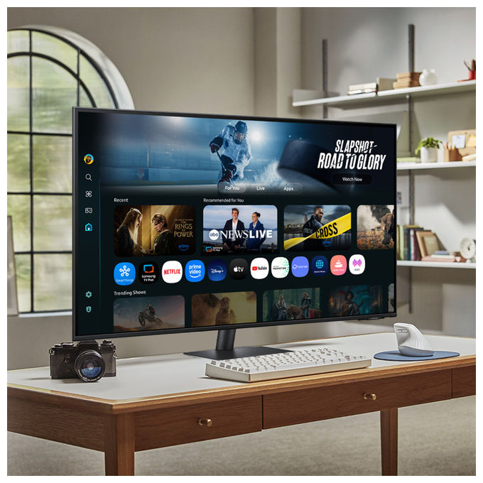 Samsung S43FM702UU M7 Monitor Smart 43'' UHD 4K VA Smart Hub Gaming Hub Speaker Wi-Fi USB-C HDMI colore Nero