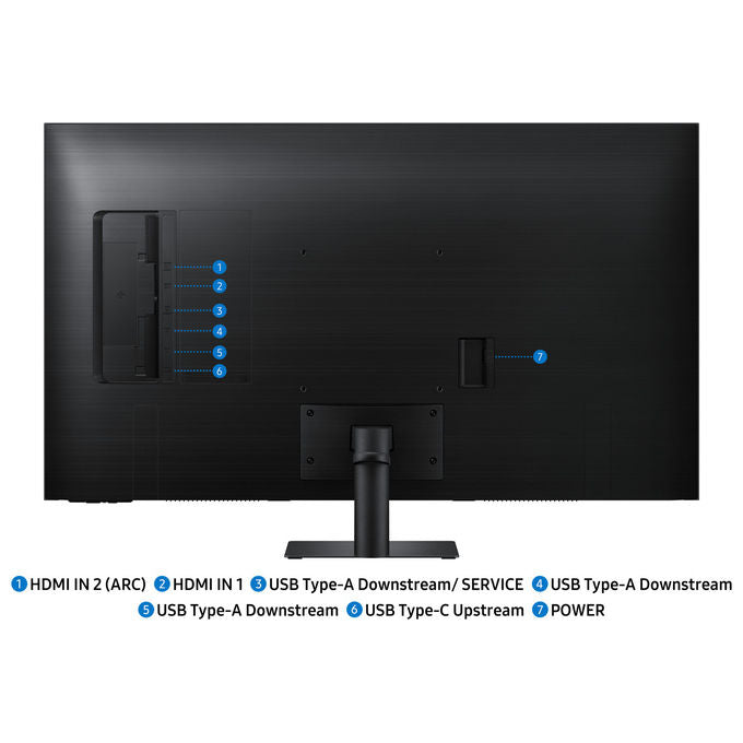 Samsung S43FM702UU M7 Monitor Smart 43'' UHD 4K VA Smart Hub Gaming Hub Speaker Wi-Fi USB-C HDMI colore Nero