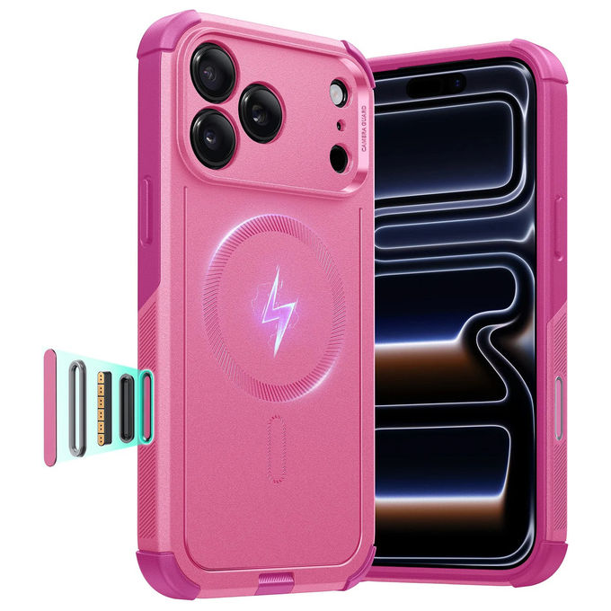 Celly MagSand Custodia Rigida Rosa Magsafe per iPhone 17 Pro