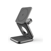 Celly Mag Fold Charge 3 in 1, Caricatore Wireless 15W, Grigio