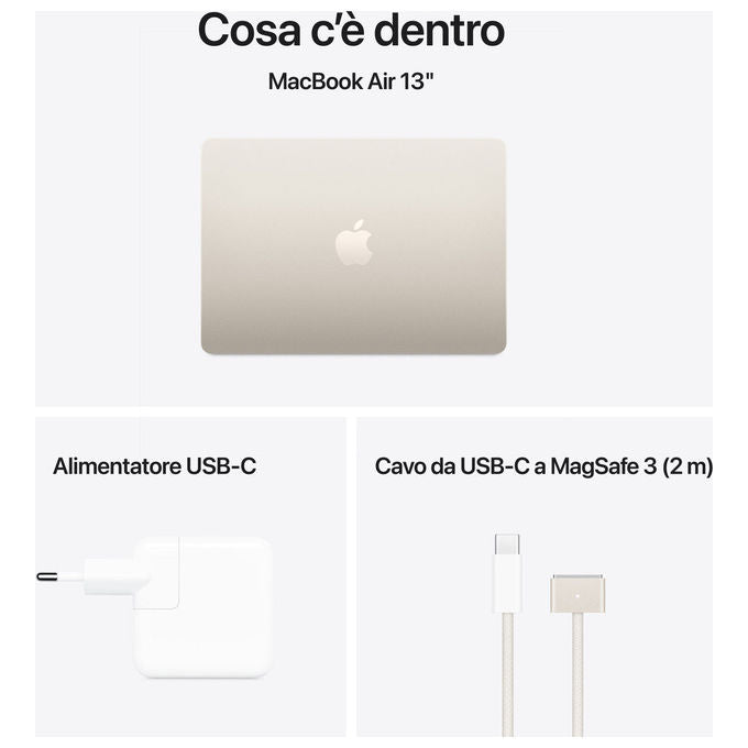Apple MC6A4T-A MacBook Air 13 modello M4 24GB RAM 512GB SSD colore Galassia