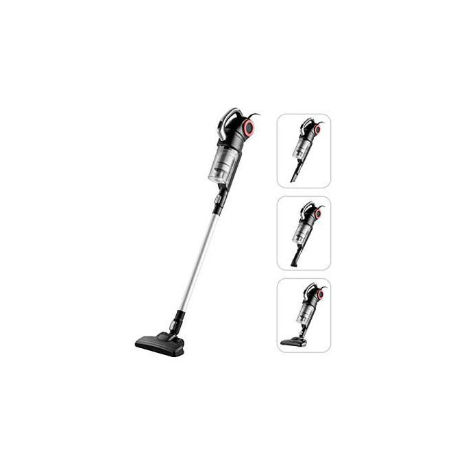 Midea MCS2045BR Scopa Elettrica 2 in 1 con Filo, Nero-Rosso