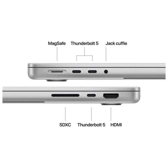 Apple MX2G3T-A MacBook Pro 14 '' M4 Max 14 core cpu 32 core gpu 1TB SSD Argento