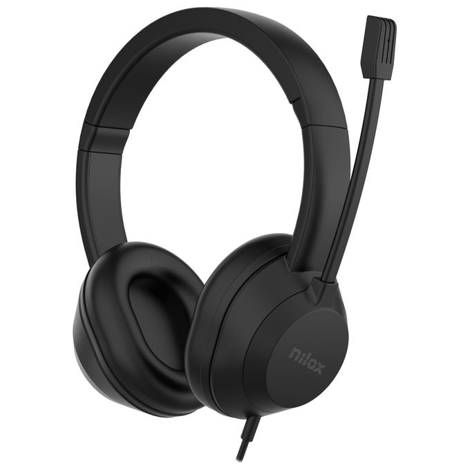 Nilox NXAUSB02 Cuffie Cablate per Musica Nere